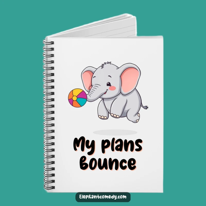 Funny Chubby Elephant Notebook: Playful Ball Bouncing Elephant Journal Gift